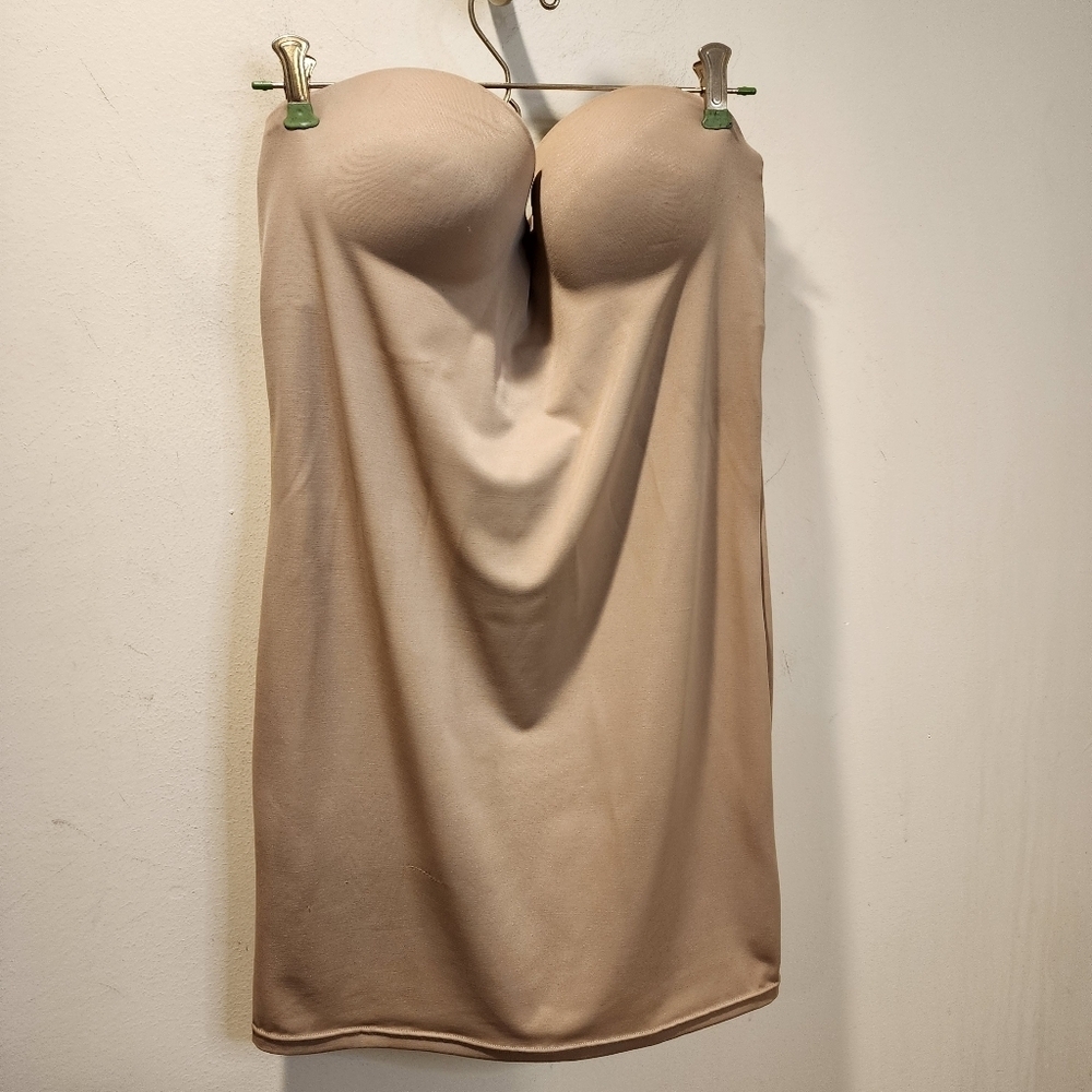 Flexees Tan Strapless Shapewear Slimmer Size 38D
